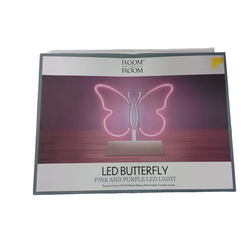 Room 2 Room Led Butterfly Pink and Purple Neon Led Light Electric Decorative New